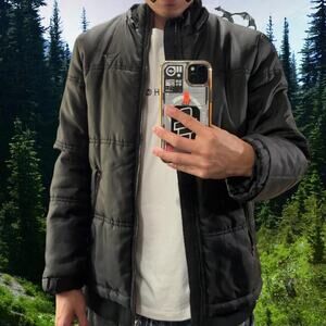 Black guess puffer jacket winterjacket